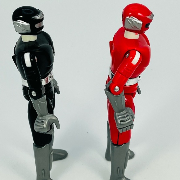 VTG 1994 Masterbotix Power Bots Black And Red Action Figures Trendmasters - Picture 9 of 9